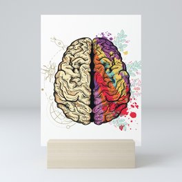 Intellectual/Creative Brain Anatomy  Mini Art Print