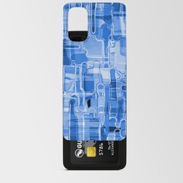 Modern Abstract Digital Paint Strokes in Cobalt Blue Android Card Case