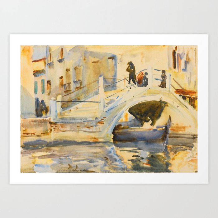John Singer Sargent Venice Bridge With Figures 1902 Art Print