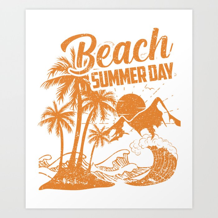 Beach Summer Day Art Print
