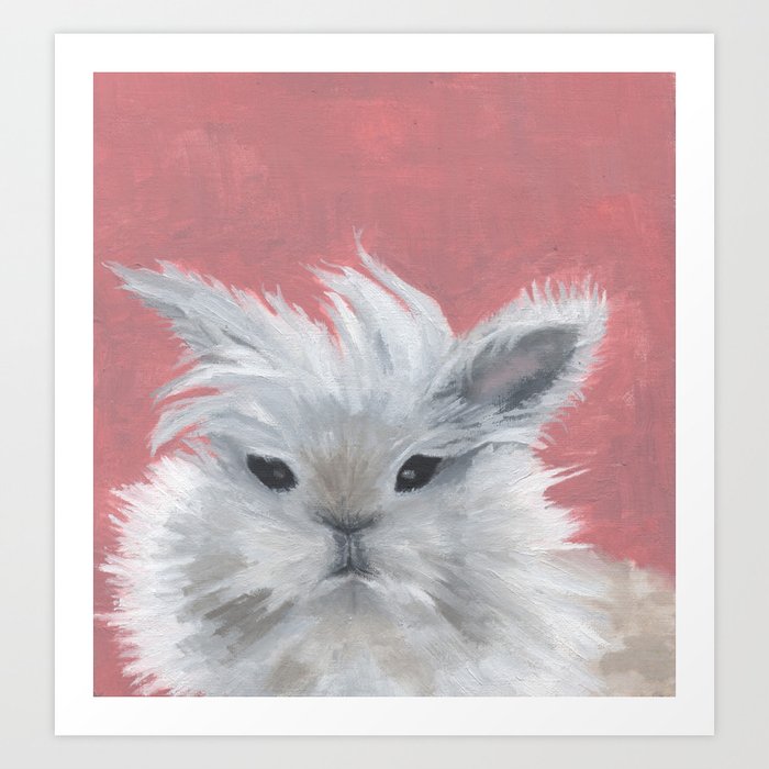 Fluffy rabbit Art Print