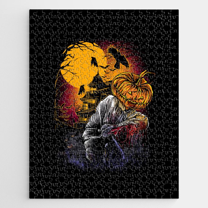 Horrific Halloween Nightmare Scene Jigsaw Puzzle