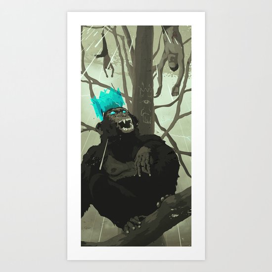 Uneasy Lies the Head That Wears the Holographic Crown Art Print