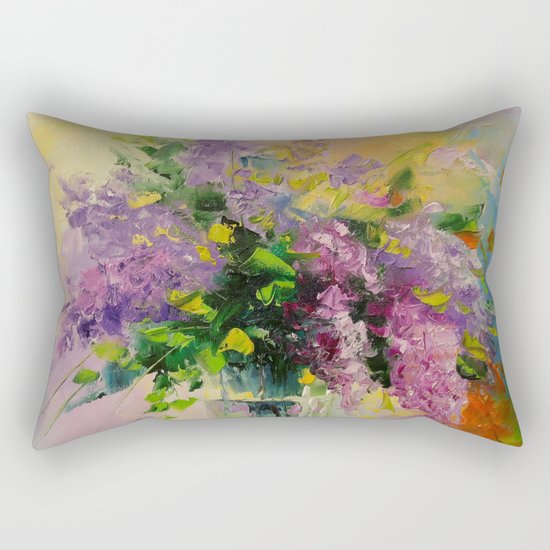 Lilac Bouquet Rectangular Pillow