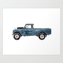 Blue Truck Art Print