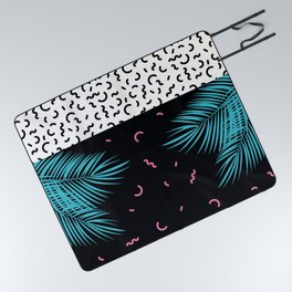 Memphis pattern 52 - 80s / 90s Retro / Palm Tree Picnic Blanket