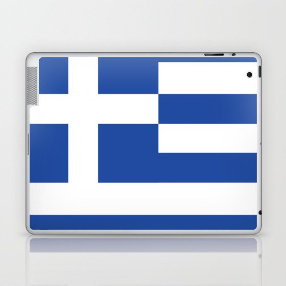 Greece Flag Print Greek Country Pride Patriotic Pattern Laptop & iPad Skin