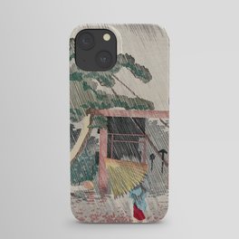 Kobayashi Kiyochika - Umewaka Shrine iPhone Case