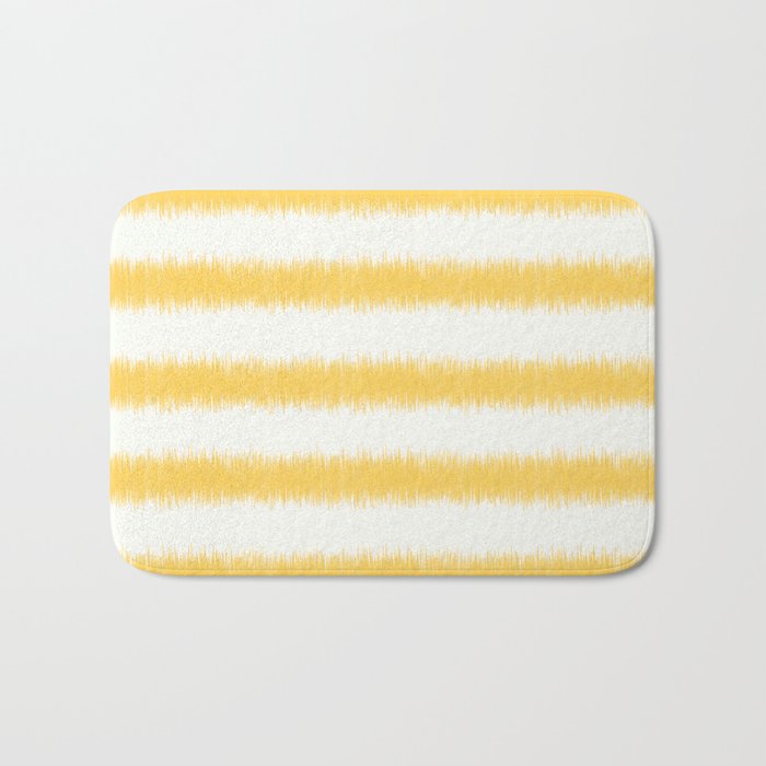 Ikat Stripe Yellow Bath Mat