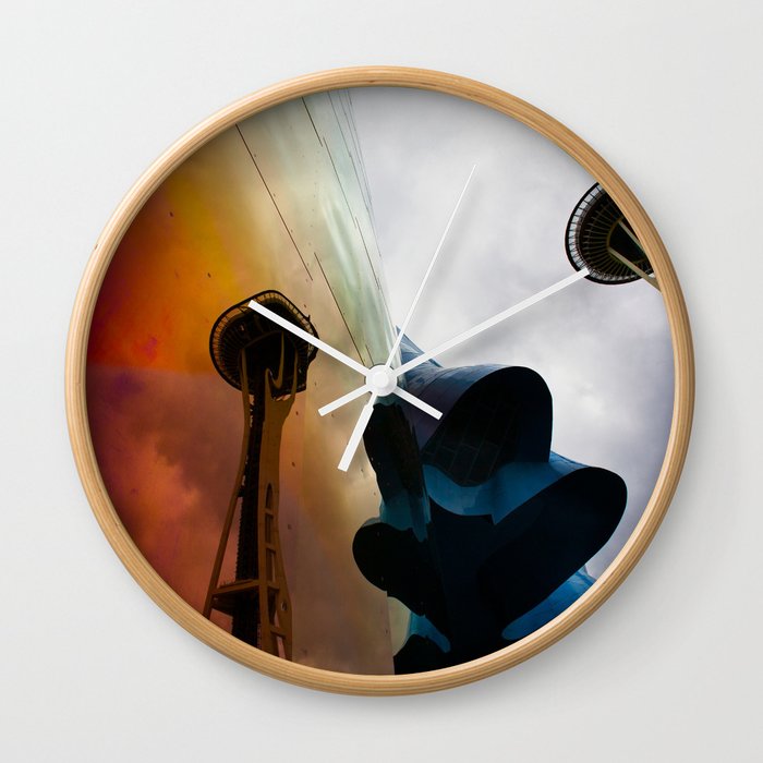 Space Needle Reflection Wall Clock