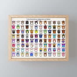 Furby Collection Framed Mini Art Print