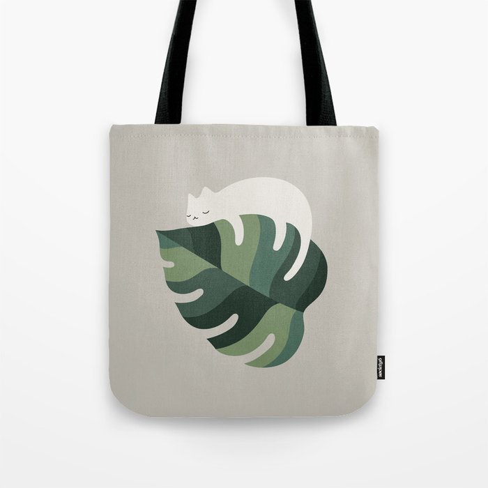 Cat and Plant 10 Tote Bag