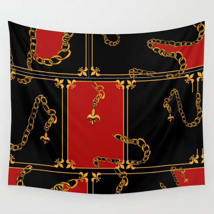 Unchained: Gold, Black + Red Wall Tapestry