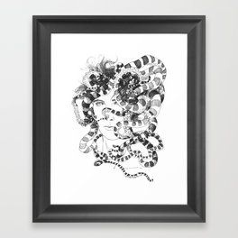 There's An Octopus Eating My Head Framed Art Print