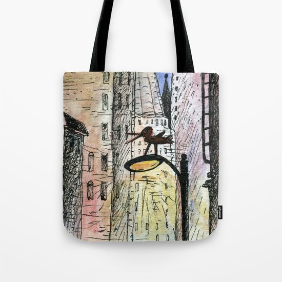 bird in the city Tote Bag