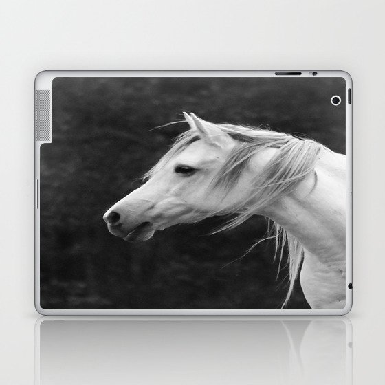 Arabian horse in black and white Laptop & iPad Skin