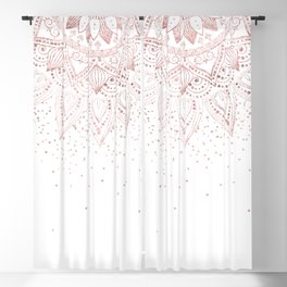 Elegant rose gold mandala confetti design Blackout Curtain