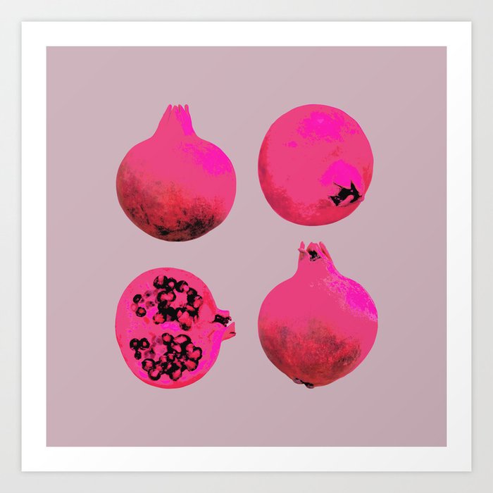 Pomegranates(Pink) Art Print