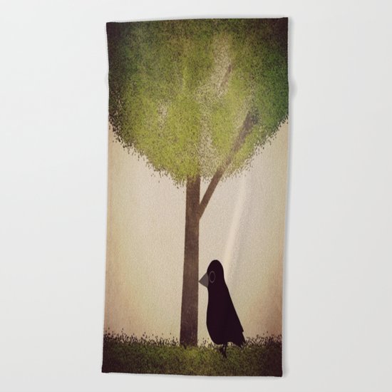 Crow-196 Beach Towel