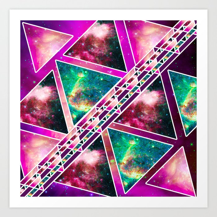 Cosmic Triangles Art Print