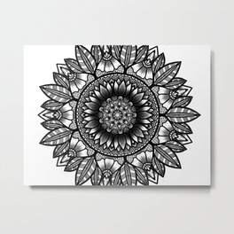 Floral Mandala Metal Print