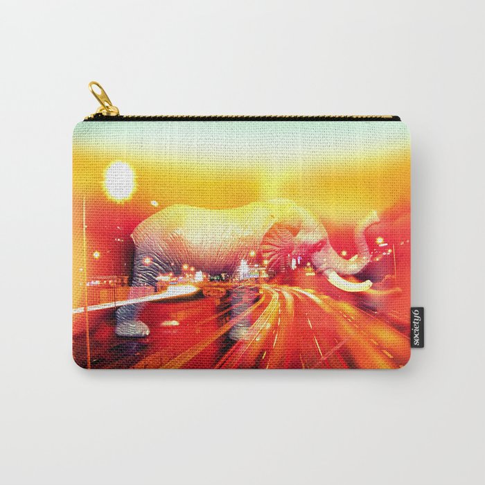 Elephant on the highway. Carry-All Pouch