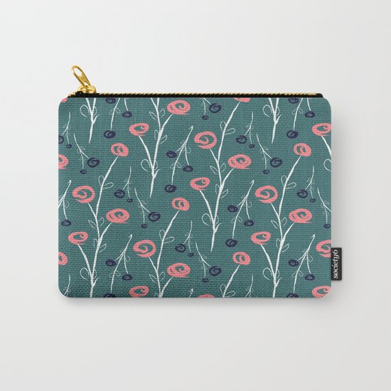 Tiny Flowers Carry-All Pouch