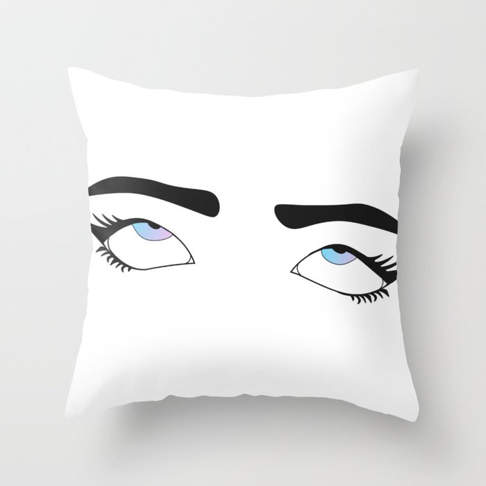 Eye Roll Throw Pillow
