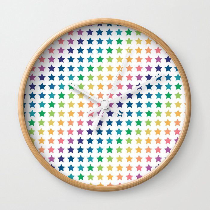 Rainbow star Wall Clock