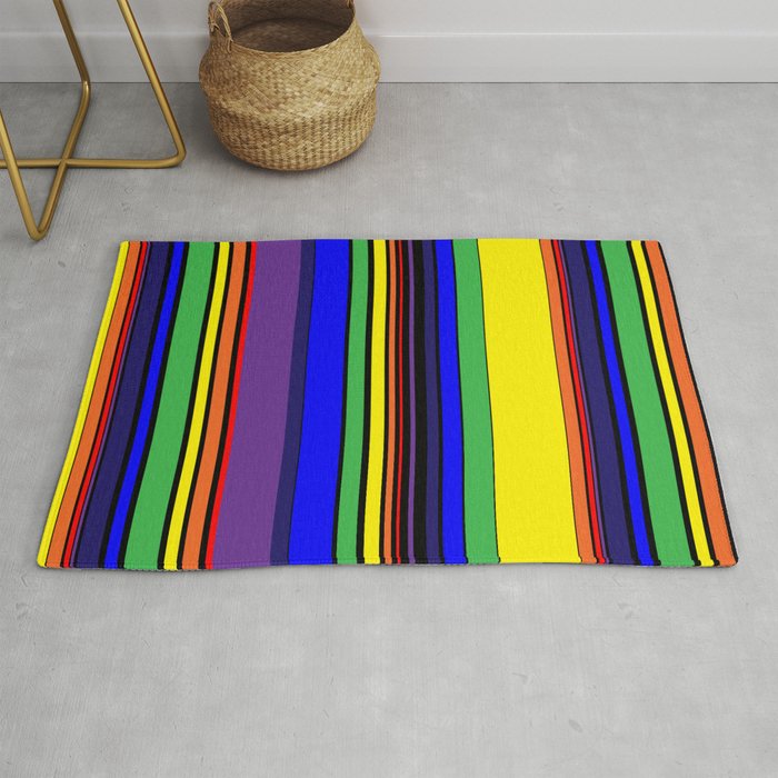 Complex Stripes - Rainbow Rug