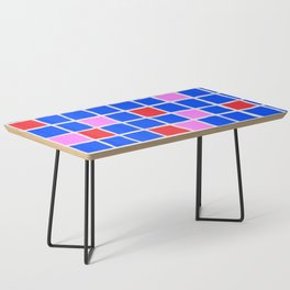 70s Retro Chequered Grid Tiles Coffee Table
