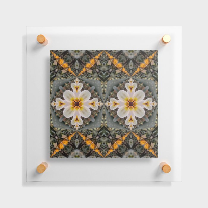 Geometric Flowers 1 Floating Acrylic Print