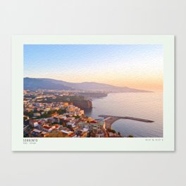 Sunset in Sorrento Italy Canvas Print