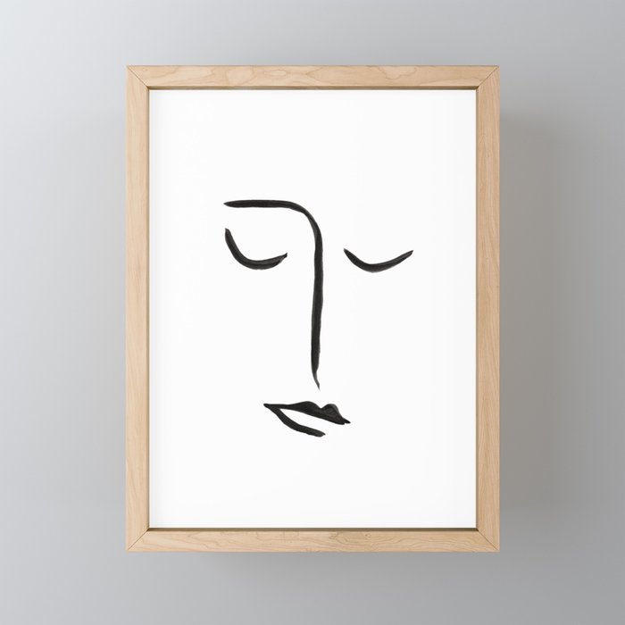 Face Framed Mini Art Print
