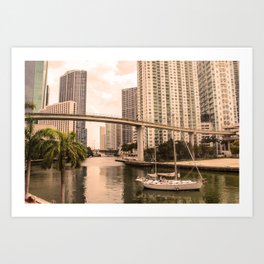Miami Art Print | Miami, Photo, Infrared, Florida, Digital, Black And White, Digital Manipulation, Color, Long Exposure, Film 