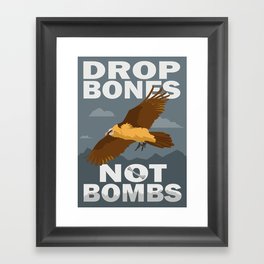 Lammergeier: Bones Not Bombs Framed Art Print