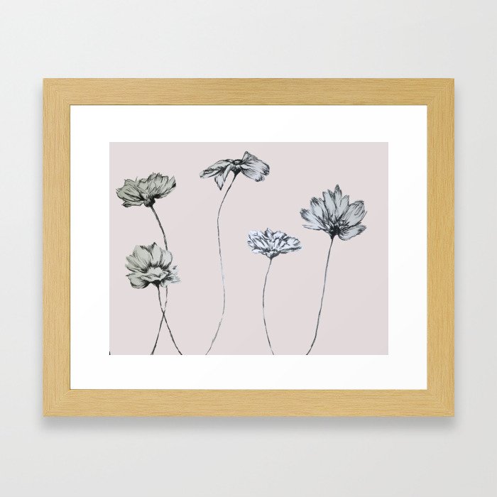 Pressed Flowers Framed Art Print