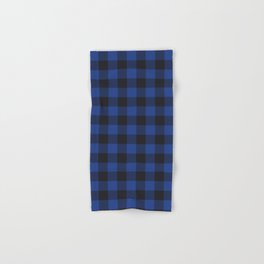 Dark Blue Buffalo Check Pattern Hand & Bath Towel