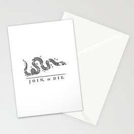 JOIN OR DIE black Stationery Card