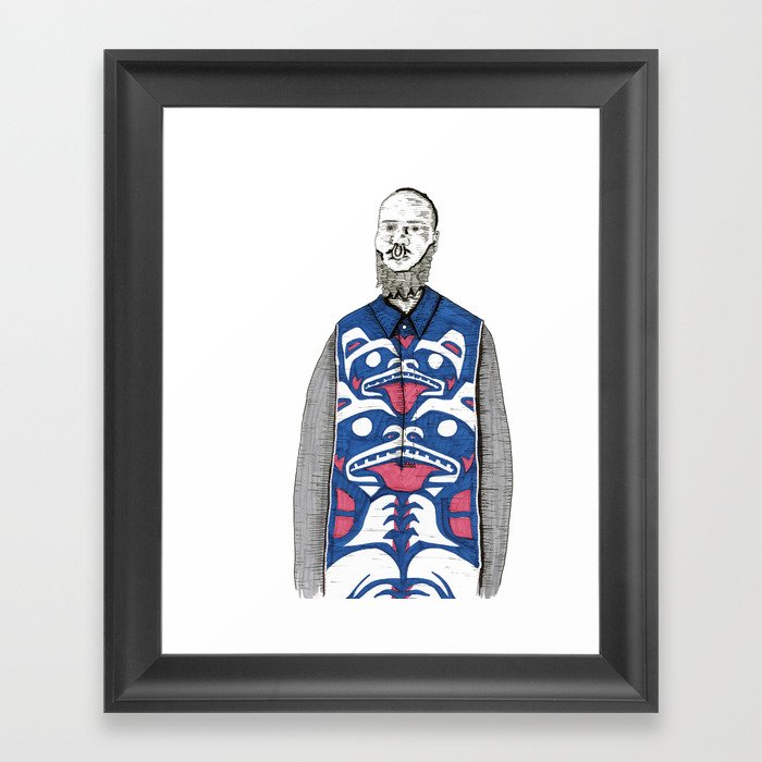 Tlingit Print Menswear Illustration Framed Art Print