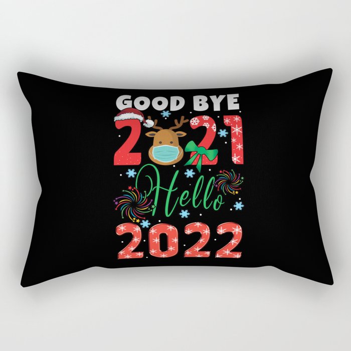 January Happy Bye 2021 Hello 2022 New Year Rectangular Pillow