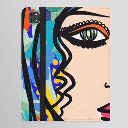 Colorful Portrait of a November Woman by Emmanuel Signorino iPad Folio Case
