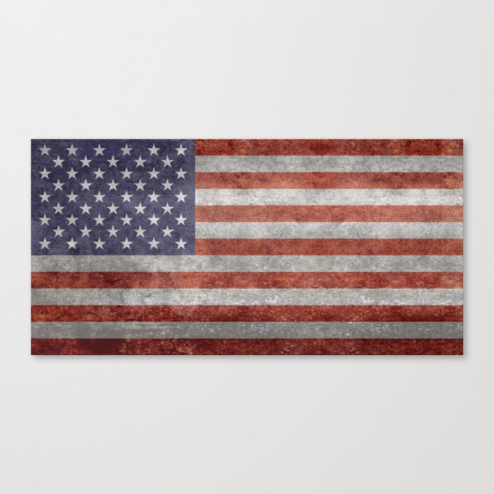 Flag of the United States of America - Vintage Retro Distressed Textured version Canvas Print