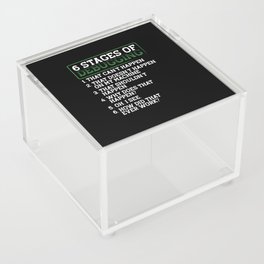 6 Debugging Stages Programmer Coding Programming Acrylic Box