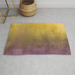 eggplant and gold watercolor Rug