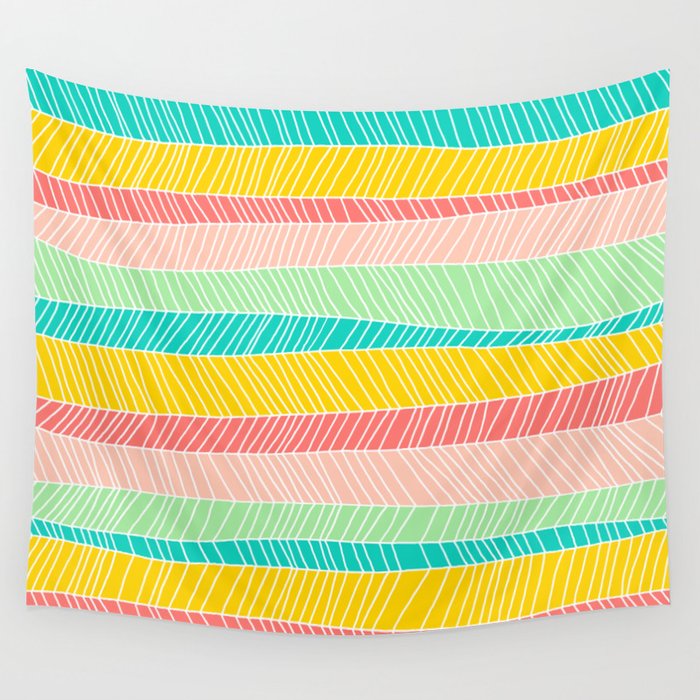 Beach Stripe (Vintage Candy) Wall Tapestry