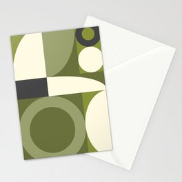 Abstract geometric arch circle colorblock 3 Stationery Card