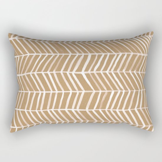 Kraft Herringbone Rectangular Pillow