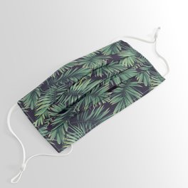 Green palm leaves Face Mask