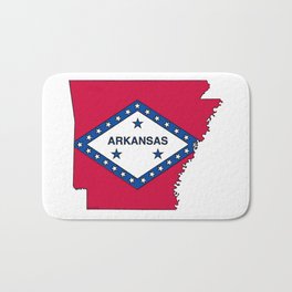 Arkansas Map with Arkansan Flag Bath Mat | Arkansas, War, Flag, Map, Segregation, Bigotry, Predjudice, Flags, Graphicdesign, Stars 